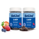 BeLive 5-HTP Gummies – 2 Pack - 120 Ct I 5HTP Calming Gummies for Heatened Focus, Relaxation & Rest for Adults - Bagas mistas sabor