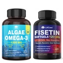 Fisetin suplemento + Vegan Omega-3 óleo de algas