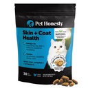 Pele de gato & casaco saúde mastigado & cremoso mastiga - Ômega, vitamina C + E, suplemento de biotina, acalma a pele e promove revestimento brilhante, suplementos de gato e vitaminas - frango (fornecimento de 30 dias)
