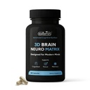 Memória e Foco Nootrópico – Matriz Neuro Cérebro com Ginkgo Biloba & Huperzine A – Vegan, Natural, Cafeína-Free – Suporta clareza e humor para estudantes, idosos e profissionais – 90 Caps 3-Month Supply