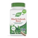 Nature's Way Black Cohosh Root, Apoio Tradicional à Saúde da Mulher*, 540 mg por Serviço, Projeto Não-GMO Verificado, 100 Cápsulas