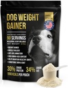 Peso do cão Gainer Aprox 90 Servings - Suplementos de ganho de peso para cães - Canino e Dog Muscle Builder - Feito nos EUA
