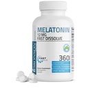 Bronson Melatonin 12mg Fast Dissolve Nighttime Sleep Aid Support & Relaxation Support, 360 Pimentas Vegetarianas