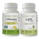 Trove L-Theanina 200mg 120 Cápsulas vegetarianas e 5-HTP 100mg 120 Cápsulas vegetarianas - calma & saudável Mood Stack