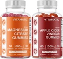 Magnésio Vitamático & Apple Cider chicletes de vinagre - 60 Vegan contagem cada