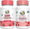MaryRuth Orgânicos Cranberry & Gummies Probiótico (Strawberry) - USDA Organic, Clean Label Project Verified® - Vitaminas para Urinary Tract & Gut Health - Vegan, Non-GMO, No Gelatin