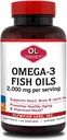 Olympian Labs Omega-3 Fish Oils, 2000mg por serviço - Ajuda a apoiar a saúde do cérebro e do coração, 120 Conde, (73)