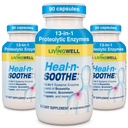 HEAL-N-SOOTHE Joint Support Supplements - Enzimas proteolíticas como Bromelain & Papain, com Boswellia, Açafrão & Ginger- Promove a função digestiva da proteína e defesa corporal Wellness- 90 Count (3 Pack)