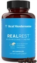 Real Cogumelos RealRest Cápsulas – Orgânico Reishi Cogumelo e Limão Balm Extract – Calmness, Mindfulness & Wellness Support – Vegan, Não-GMO, Sem preenchimentos – 60 Suplemento de Cogumelo Funcional Contagem