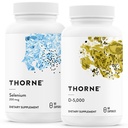 THORNE - Antioxidante e Bem-Estar - Selênio e Vitamina D-5000 - Suporta Saúde da Tiróide e Imune Função - 60 Servimentos