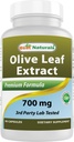 Melhor Extrato de Folha de Oliva Natural, 700 Mg, 90 Contagem