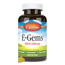 Carlson - E-Gems, 400 UI, Heart Health & Optimal Wellness, Antioxidante, 200 géis moles