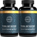 Pacote Primal Harvest 2 , Restaurar para a saúde da gut , Gut Primal Restaurar w/POSTbióticos , PREbióticos e PRObióticos para mulheres e homens , 60 CT - Digestion , Colon Cleanse , Ajuda Leaky Gut Reparar