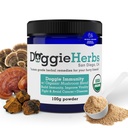 Mistura de Cogumelo de Imunidade Orgânica Certified para Cães, 22,3% Beta Glucan para Canino Saúde & Imunidade Aumentar Suplemento de Dog Herbal Powder w/Scoop - 100g