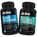 Lung Cleanse & Colon Detox - Fórmulas de ervas para apoiar a saúde respiratória e movimentos de intestino