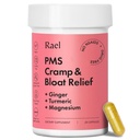 Rael PMS Suplemento, Equilíbrio Hormônio para Mulheres, Alívio de Cães Menstruais, Bloating Período, Tratamento Mood Swings com Açafrão, Ginger, Magnésio, Sem AINEs, Vegan (28 Cápsulas)