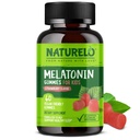 NATURELO pastilhas de melatonina para crianças sem OGM, sem glúten, sem soja - Strawberry Flavor - Gentle Sleep Supplement - 60 pastilhas vegetarianas