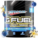 G Combustível Megaman Energia Drink Powder, Mistura de cafeína pré-treino para jogos, Açúcar Free Focus Amino, Vitamina + Antioxidantes, 9.9oz (Blue Slushee, 40 Servings)