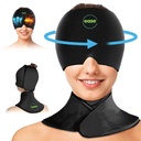 Migraine Relief Cap & Neck Pacote de Gelo Conjunto de Embrulho - Aliviador de dor de cabeça calma e Pacote Frio ombro - Produtos de Compressão Quente e Frio para Cabeça e Cervical - Estresse, Ressaca & Olhos Puffy