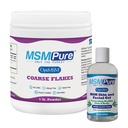 KALA SAÚDE MSMPure MSM Coarse Flakes 1lb e HSH Gel com pacote orgânico Aloe 8oz