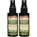 Spray de Garganta Complexo de Folha de Oliva de 2 embalagens de Barlean com hortelã-pimenta, limão e Sage para alívio da garganta comichão, suplemento de suporte imunológico, extrato líquido misturado, 1,5 oz