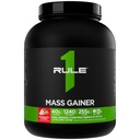 Regra 1 Mass Gainer - Fórmula de ganho de peso de alta calorias com 1,220+ Calorias, 250g+ Mistura complexa de carboidratos, 40g de proteína de soro por serviço (8 Servings, Morangos & Crème)