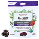 Saúde Quântica TheraZinc Organic Zinc Lozenges Elderberry & Honey - Suporte Imune para Adultos e Crianças 12+ Naturalmente sabor de framboesa rápido alívio sem sabor - 18 Conde