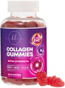 Pigmentos de colagénio com 2500 mcg Biotina - Proteína Hidrolisada Tipo I & III Suplemento Multi-Colagénio com Vitamina C e Zinco - Suporte para Cabelo, Pele, Unhas, Saboroso Romã Flavor - 120 Gummies