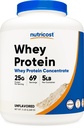 Nutricost Whey Protein Powder, Sem sabor, 5 libras - de concentrado de proteína de Whey