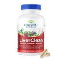 Ridgecrest Herbals FígadoLimpo, Suplemento de suporte de fígado de ervas, Cardo abençoado, Dente-de-leão, Detox, Suporte de limpeza, Bile saudável (60 Caps, 30 Serv)