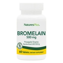 Natures Plus Bromelain - 500 mg - Suplemento Proteolítico Natural - 60 Comprimidos Vegetarianos (60 Servimentos)