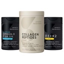 Pacote de multivitaminas Sports Research® - Omega 3 + Vitamina D3 K2 5000iu + Peptídeos de colágeno