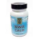 «Awa Calm Cápsulas - Kava-Based Herbal Supplement com 30% Kavalatone, Calamus Root, Passion Flower, Lemon Balm & Hops (120 Cápsulas)