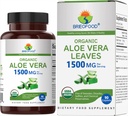 Brieofood Organic Aloe Vera 1500mg, 45 Servings, Vegetarian, Gluten Free, 90 Comprimidos Vegetarianos