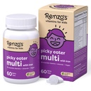 Renzo's Picky Eater Kids Multivitamin with Iron - Dissolvível Kids Vitaminas with Iron, Zinc, Vitamina C, Vitamina D, E & K, Sugar-Free Melty Tabs, Green Apple Sabor, 60-Count (1-2 Mês de Fornecimento)