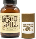 The Brain Pill 90 Cápsulas – suplemento orgânico do impulsor cerebral - pílulas de memória para cápsulas do cérebro w/ Ginkgo Biloba, Mane & Sage do leão - suplemento do reforço do cérebro para foco, memória, clareza, energia