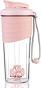 Garrafa Shaker para Misturas de Proteína, 24 onças,Protein Shaker Garrafas com Whisk Ball, Mixer Garrafa, Garrafa de Proteína,Portable pré-treino Whey Protein Drink Shaker Cup,Pink