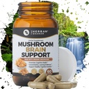 Cogumelo Supplement Suporte ao Cérebro Orgânico Leões Mane, Cordyceps, Folha de Ginkgo, Gotu Kola + Mais
