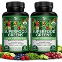 Potent Garden 2-Pack Orgânico Superfood Verdes, frutas e legumes Suplemento rico em vitaminas e antioxidantes com Alfalfa, beterraba raiz & tart cereja para aumentar a energia, imunidade e gut saúde, 120 Ct