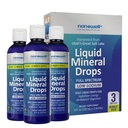Liquid Mineral Drops - Trace Mineral Supplement (Traço Mineral Supplement) Mineral Spectrum Full Minerals (Magnésio Líquido Iônico), Cloreto, Potássio (Baixo de Sódio) Energia, Eletrólitos (Suprimento de 288 dias), 8 fl oz (Pacote de 3)