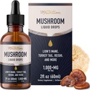 Cogumelos Liquid Drops Complex O Suplemento de Mane Lions com Peru Tail Mushroom, Reishi, Shiitake & More .