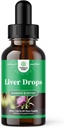 Suporte de fígado Tintura de cardo de leite - Líquido de cardo Suplemento de ervas com raiz de Astragalus para limpeza e reparação de detox de fígado - Liver Cleanse Detox Drops com Shiitake Maitake e Cordyceps