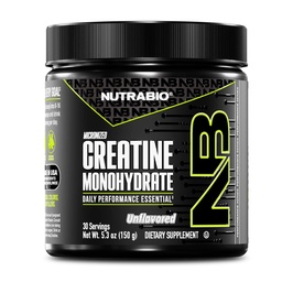 NutraBio Puro Micronizado Creatina Monohidrato em pó Suplemento, sem sabor, (150 g) - Suporta Bulk Muscle Energia, Recuperação e Força - HPLC Testado Creatina em pó Suplemento para homens e mulheres