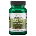 Swanson Grape Seed Green Tea & Pine Bark Complexo Saúde Antioxidante Suporte Polifenóis OPCS Herbal Supplement 60 Cápsulas (Caps)