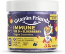 Vitamina Amigos - Elderberry, Vitamina C Gummies - Vegan Imune System Booster Suplementos misturados - Suporte à saúde w/ Zinc Citrato & Vitamina D - Suporte imunológico avançado - suprimentos de 30 dias - 1 pacote