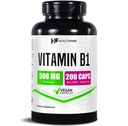 Healthfare Vitamina B1 (Thiamine) 500mg 200 Cápsulas Vegan □ Suplemento de alta potência de força extra □ Suporta energia e sistema nervoso