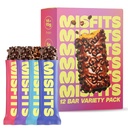 Misfits Protein Bars - Altas barras de doces de proteína □ Planta sem glúten com base, baixo açúcar e carboidratos, Snacks de alta fibra