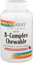 Solaray, alta potência B-complexo mastigável, sabor natural de morango, 50 mastigáveis