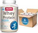 Jarrow Formulas Whey Protein Com 18g de proteína, 3.8g de BCAAs, e Glutamina, Suplemento dietético para função muscular e suporte de recuperação, 32 onças de pó sem sabor, aproximadamente 38 dias de fornecimento, 6 embalagens