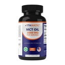 MCT vitamático Óleo 3000 mg por serviço - 180 Softgels - do óleo de coco - contém 55% ácido caprílico C8 e 40% ácido cáprico C10
